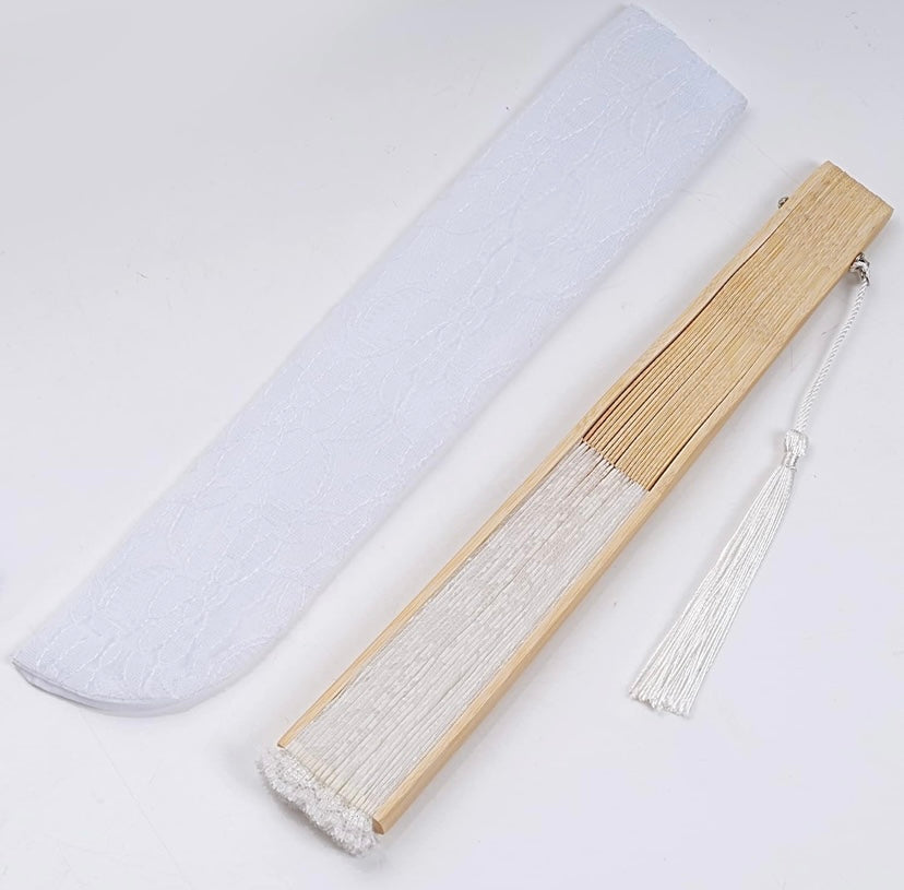 Lace Bamboo Silk Folding Fan – Wedding & Dance Accessory