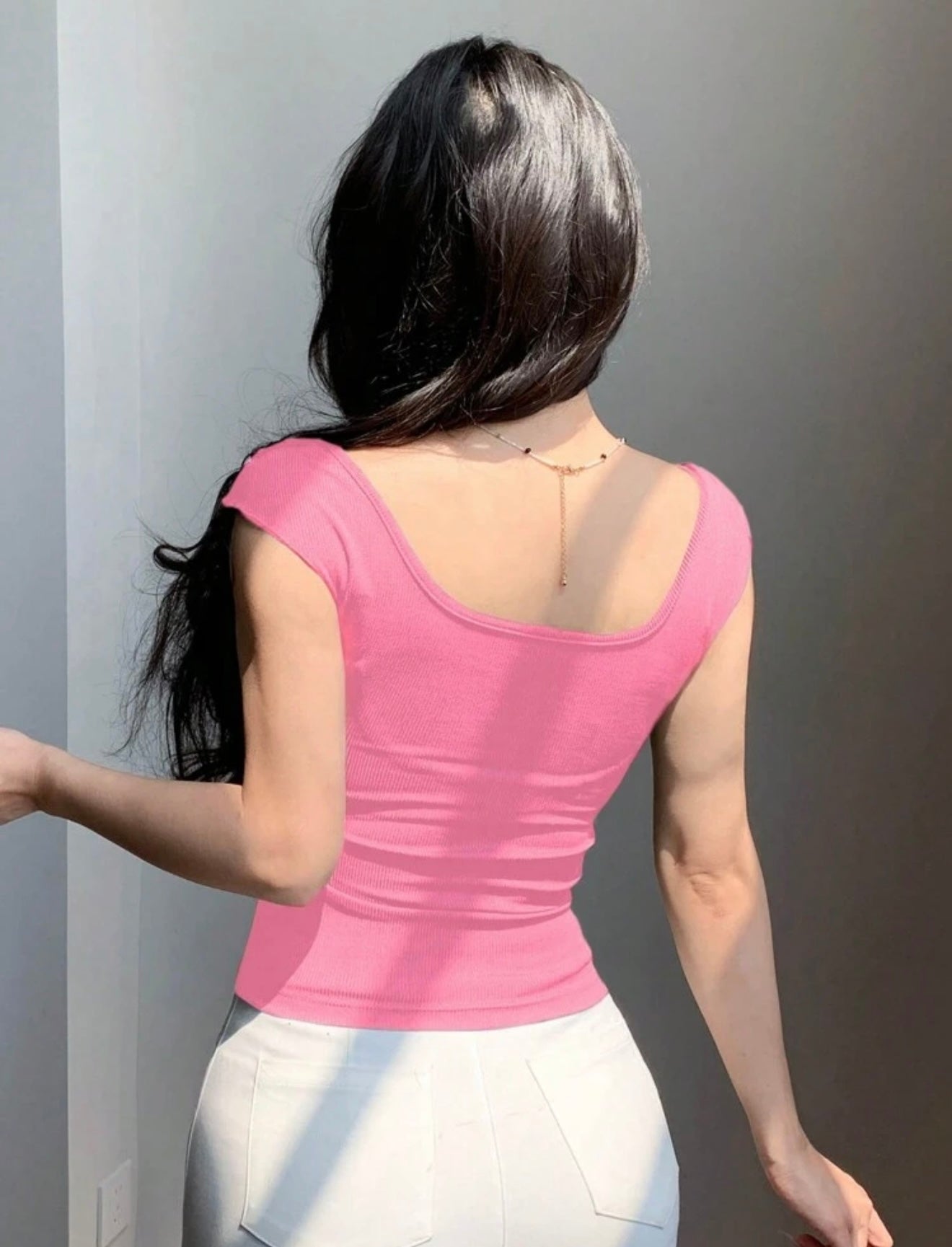 Bow-Tie Lace Up Short Sleeve Women's Slim Fit T-Shirt Going Out Tops Summer