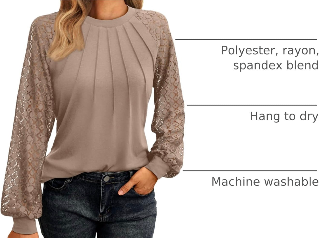 Pleated Lace Tops Fall Fashion Outfits Business Casual Blouses