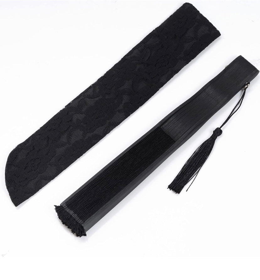 Lace Bamboo Silk Folding Fan – Wedding & Dance Accessory
