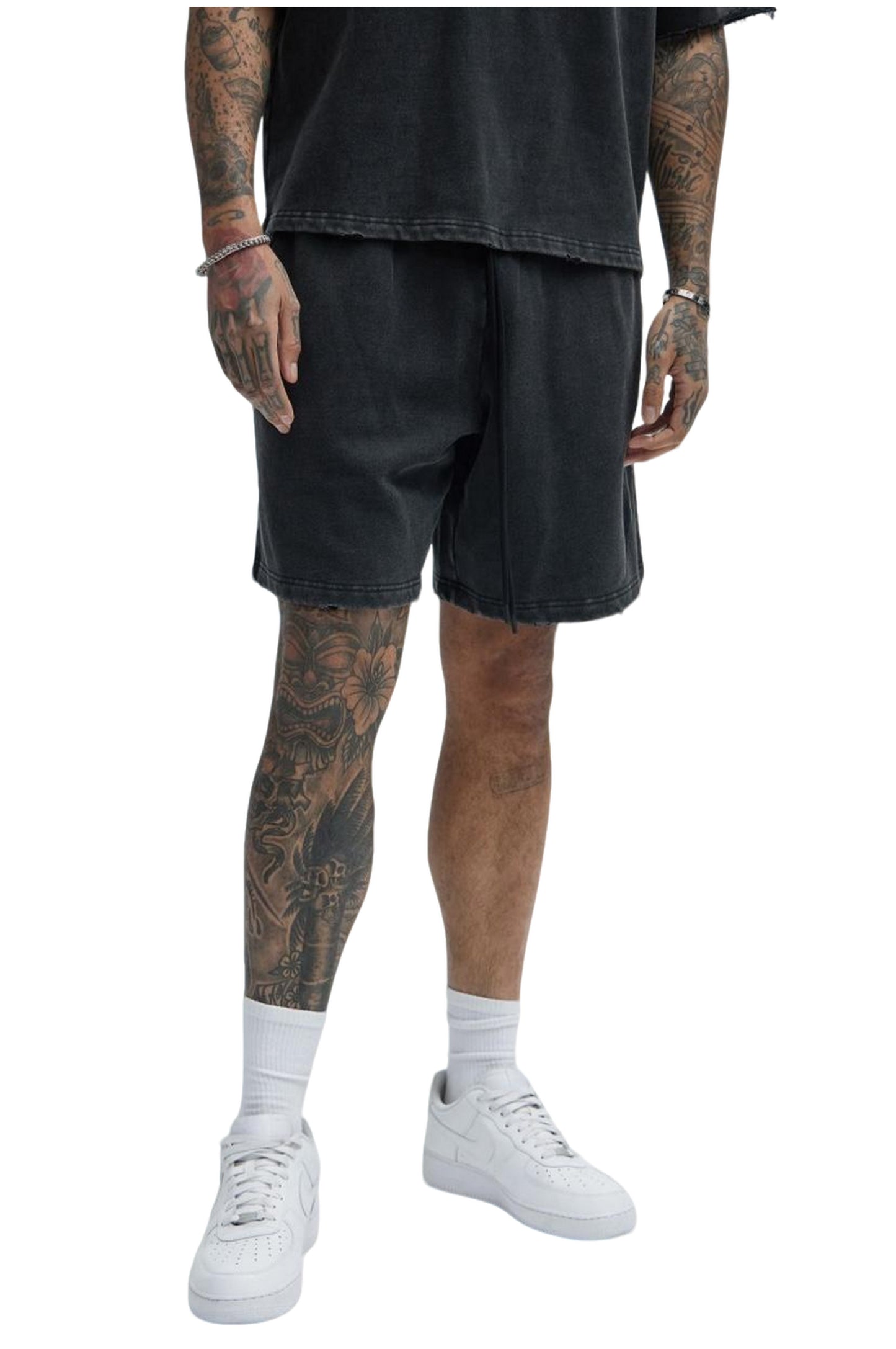 Heavy Wash Relaxed Shorts