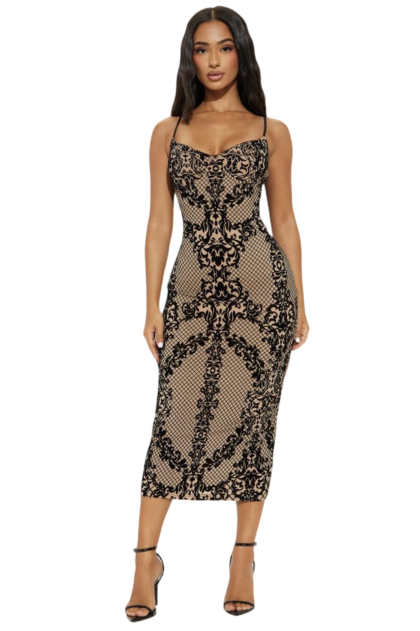 Mesh Midi Dress