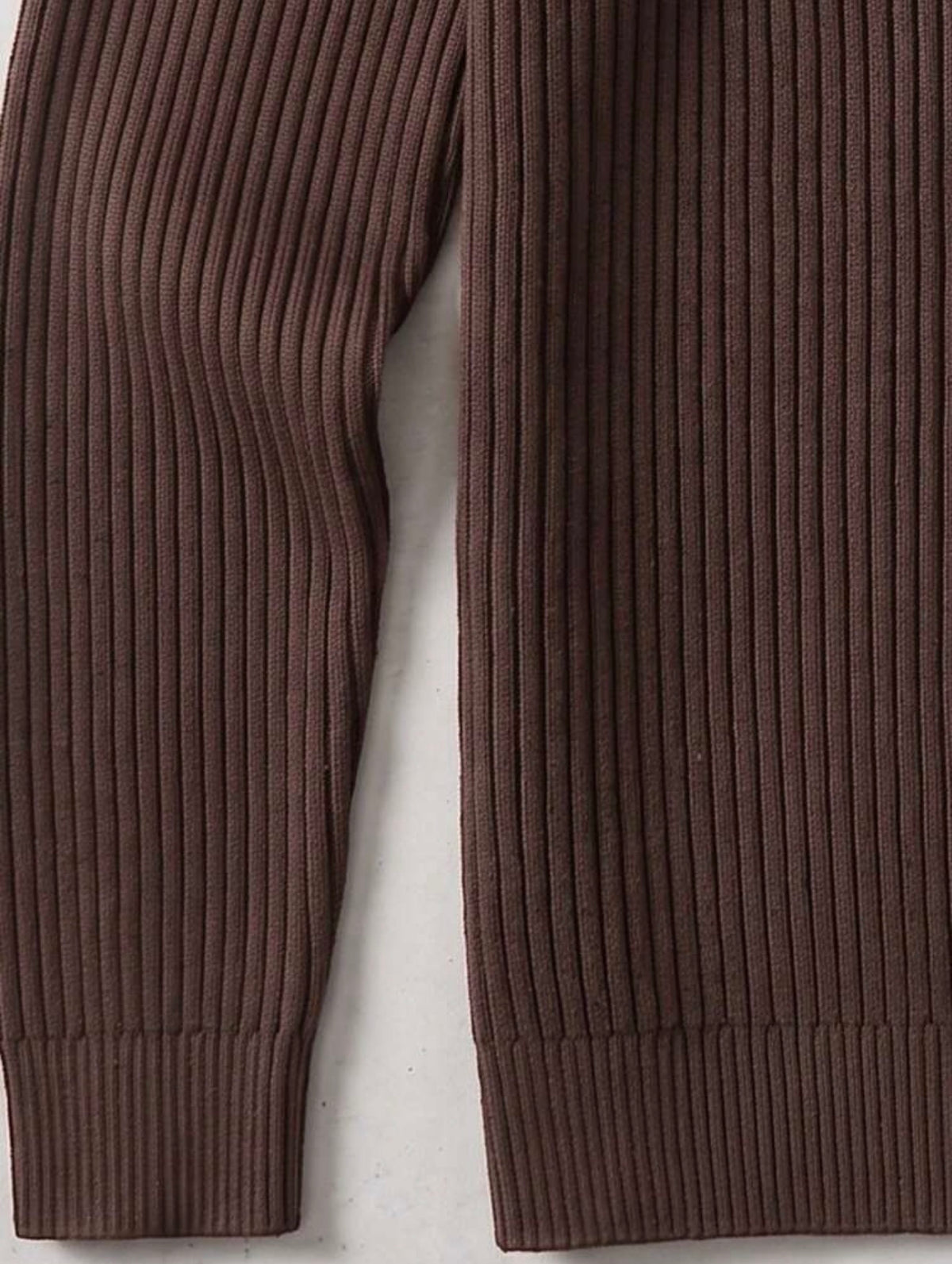 Men's Ribbed Half-High Neck Casual Knit Sweater Long Sleeve
