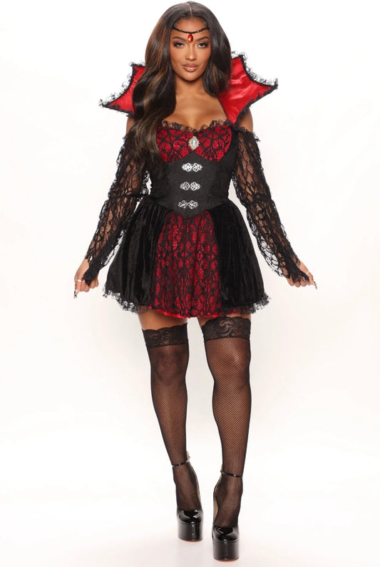 Enchanting Gothic Vampire Victorian 2-Piece Costume Set