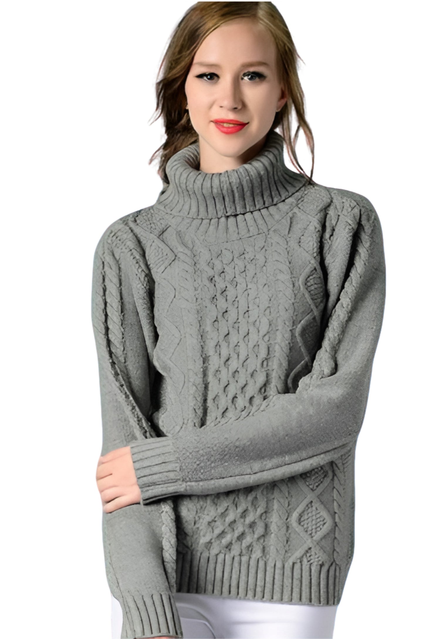 Women's Turtleneck
Long Sleeve Cable Bottoming
Sweater