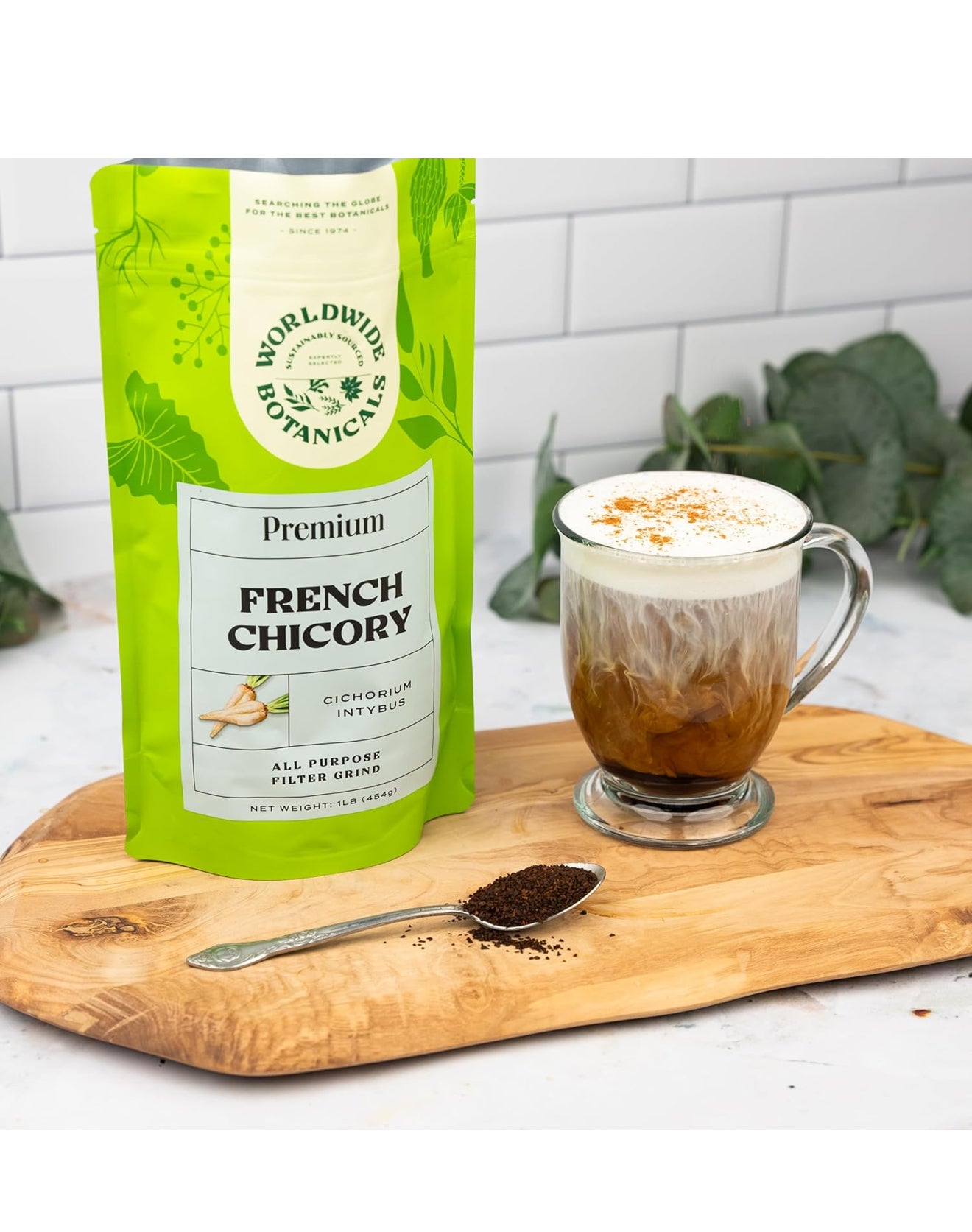 Chicory Root, 1 Pound - Brew Like Coffee, Blend Roasted Chicory Root With Coffee, Prebiotic, Acid Free, Caffeine Free, Kosher