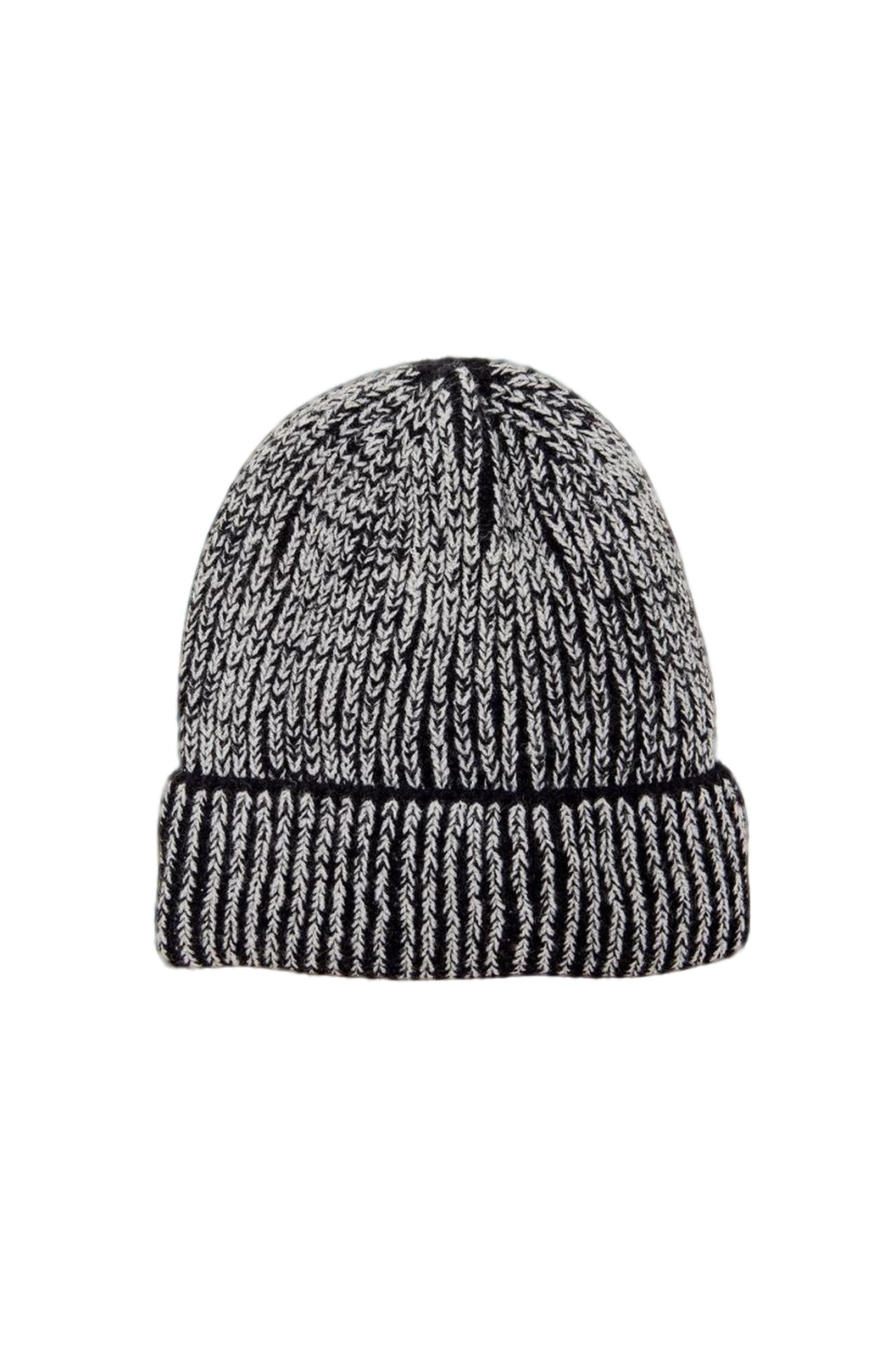 Ribbed Beanie-Grey/Black