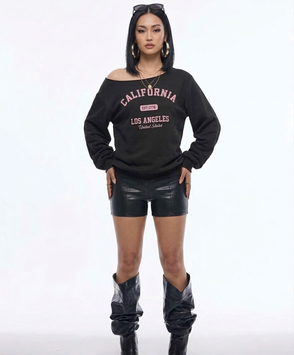 California Off-Shoulder Pullover