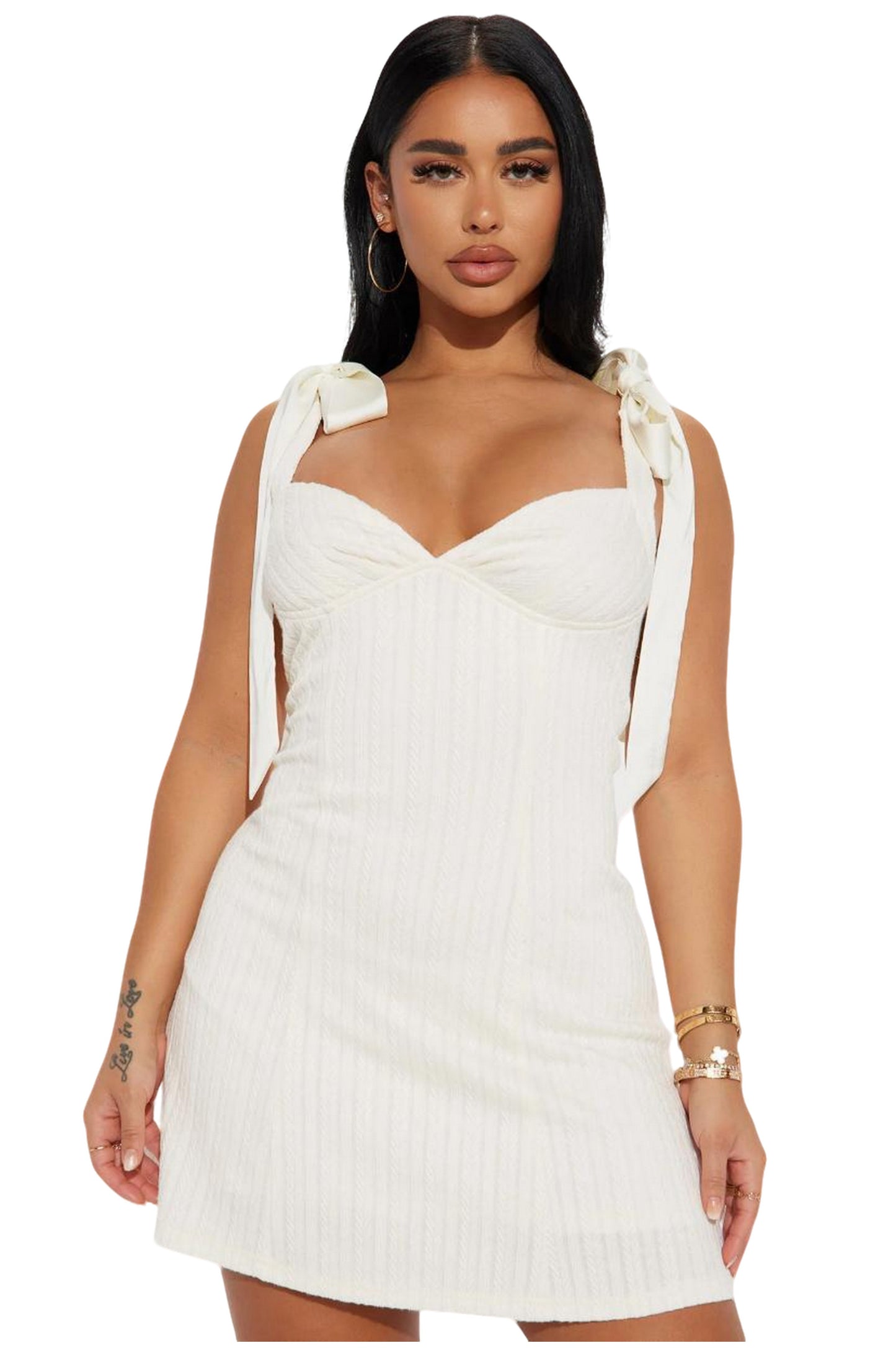 Delicate Touch Mini Dress -
Cream