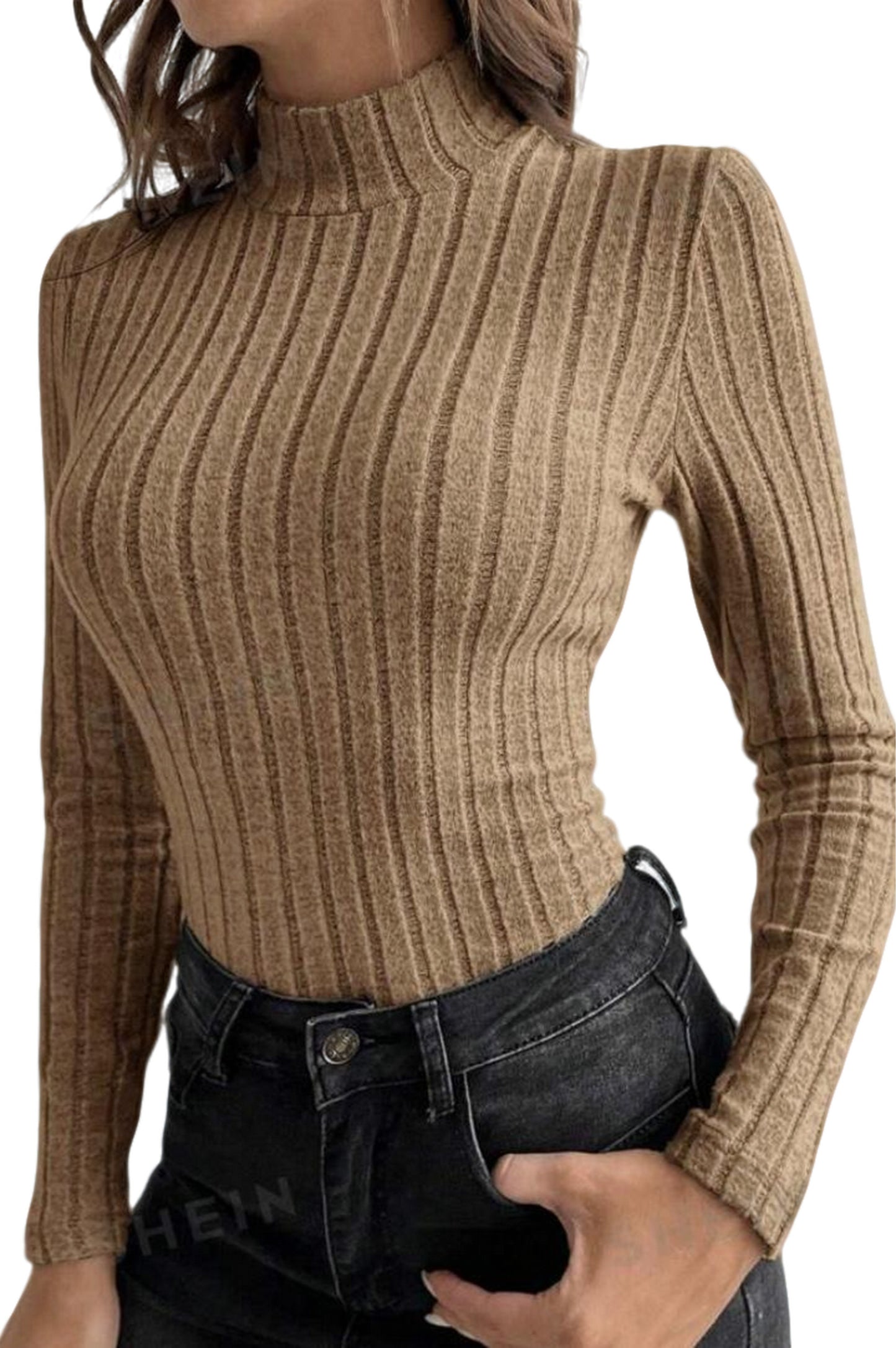 Tall Solid Mock Neck
Ribbed Knit Tee