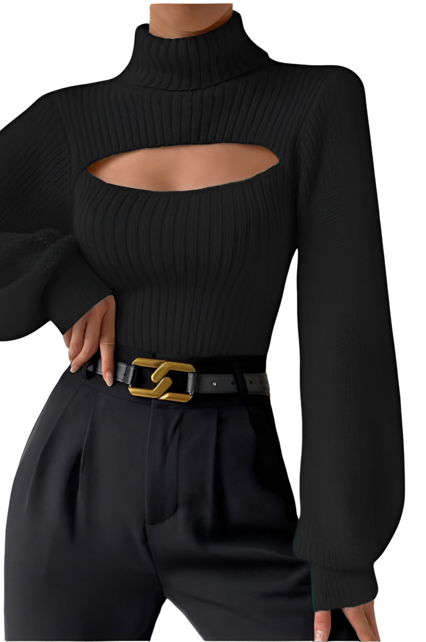 Sexy FashionChest Hollow Out Turtleneck