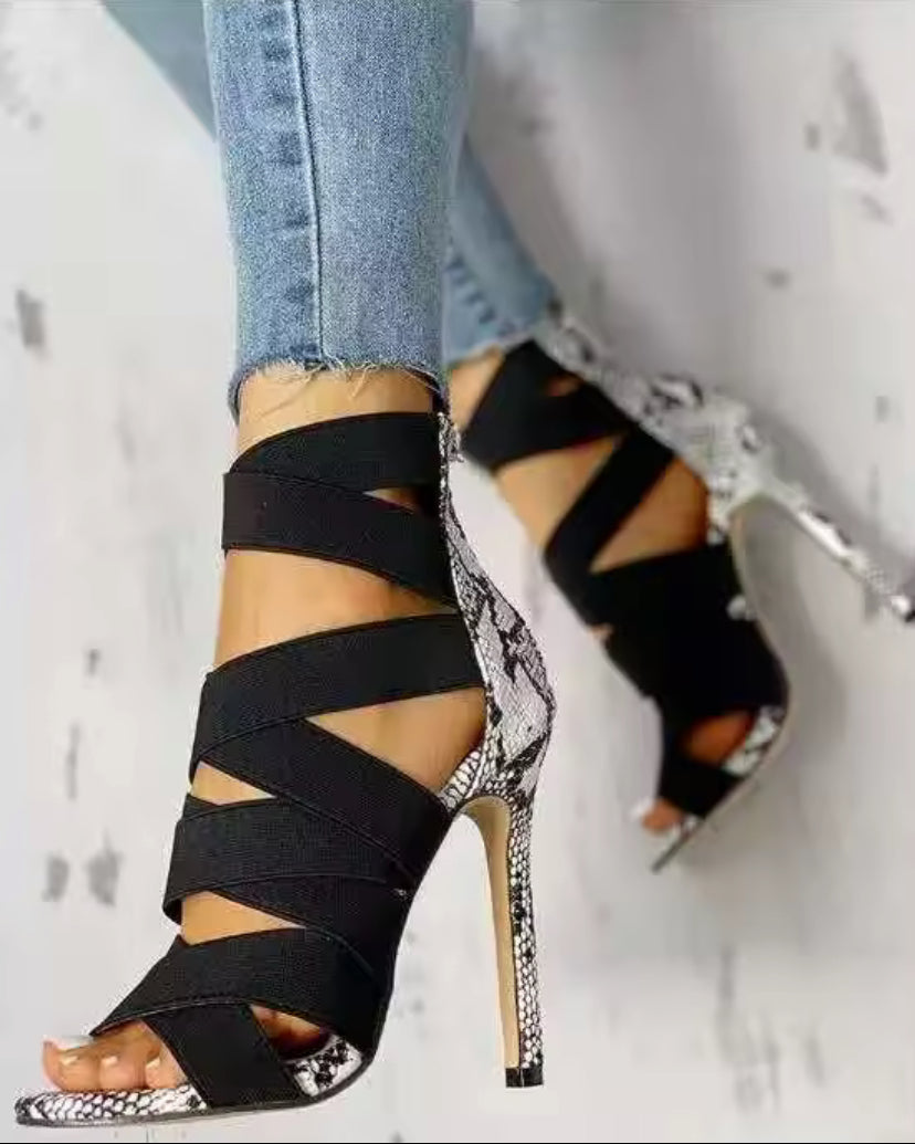 Women Sandal High Heels Gladiator Ankle Strap Sandals