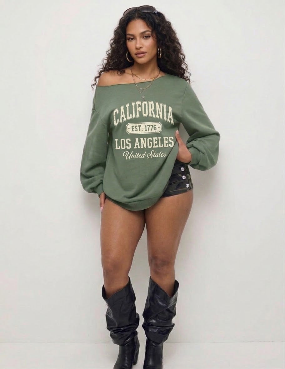 California Off-Shoulder Pullover