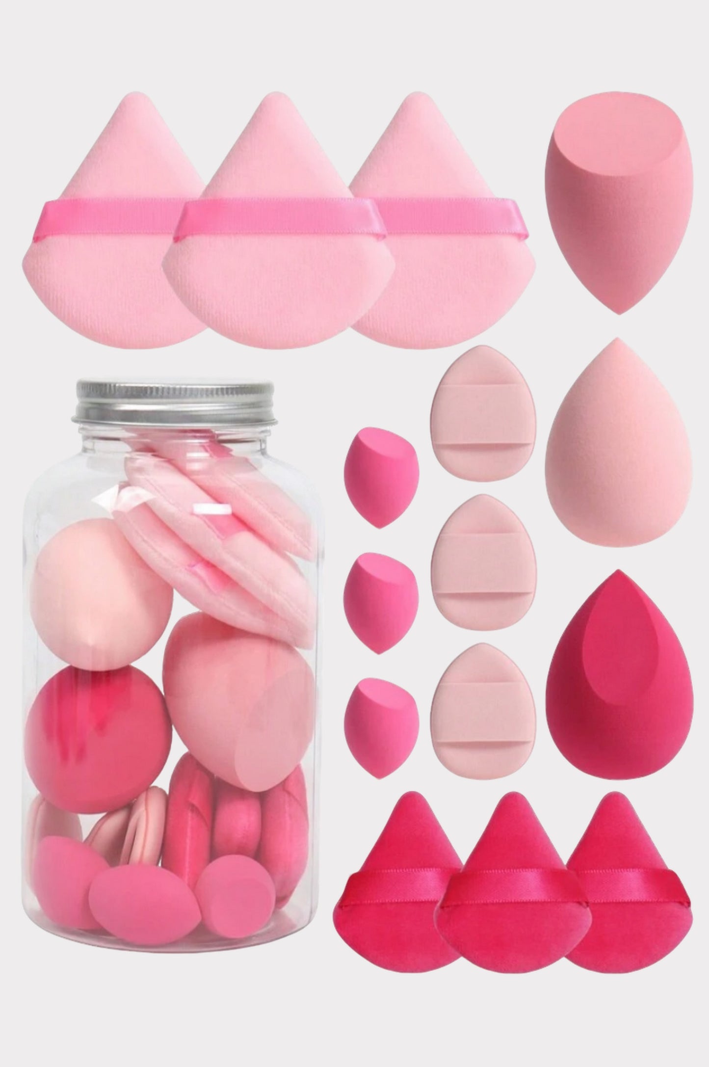 Makeup Sponge Set With
Storage Container