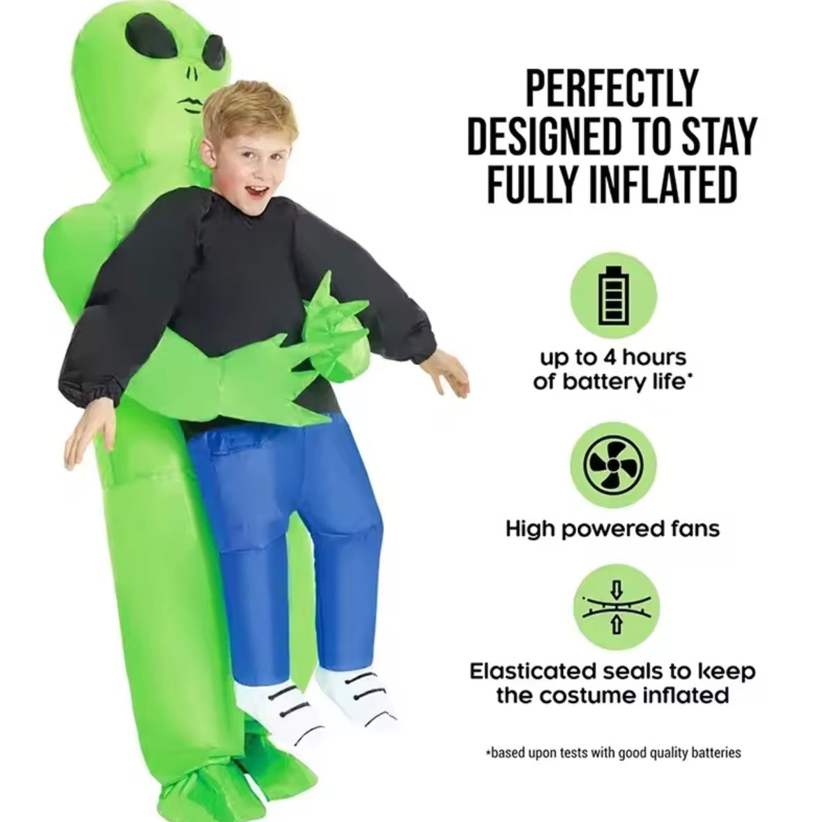 Halloween Scary Green Alien Monster Inflatable Cosplay Costume