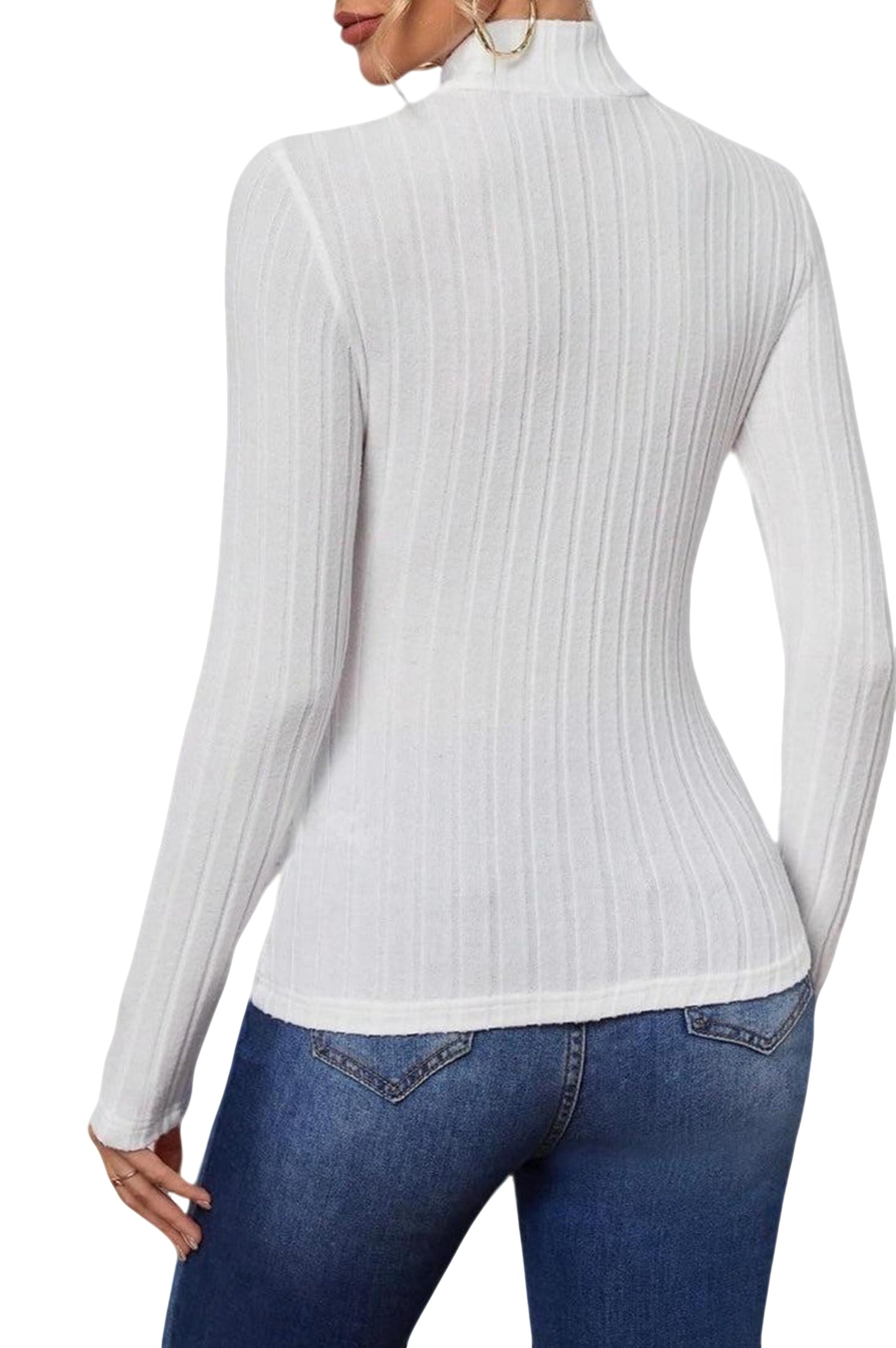 Tall Solid Mock Neck
Ribbed Knit Tee