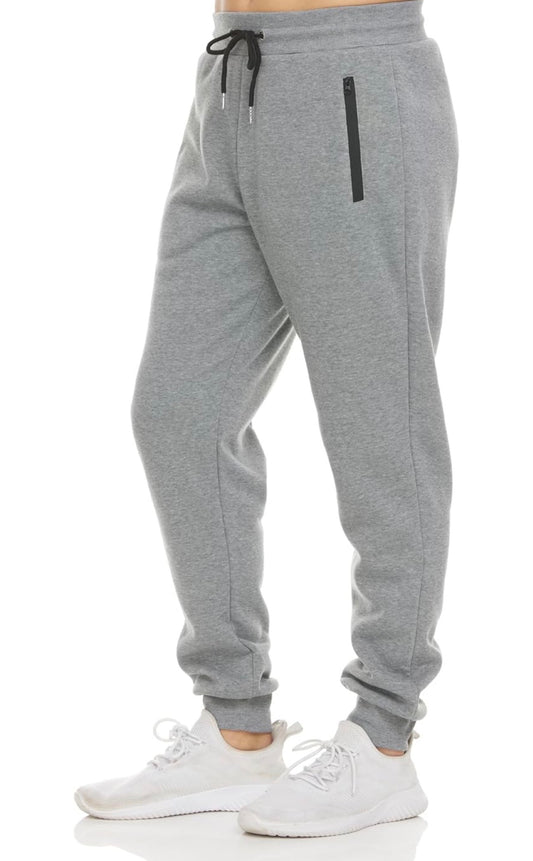 PURE CHAMP Men’s Fleece Jogger-Athletic Sweat pant with Zipper Pockets