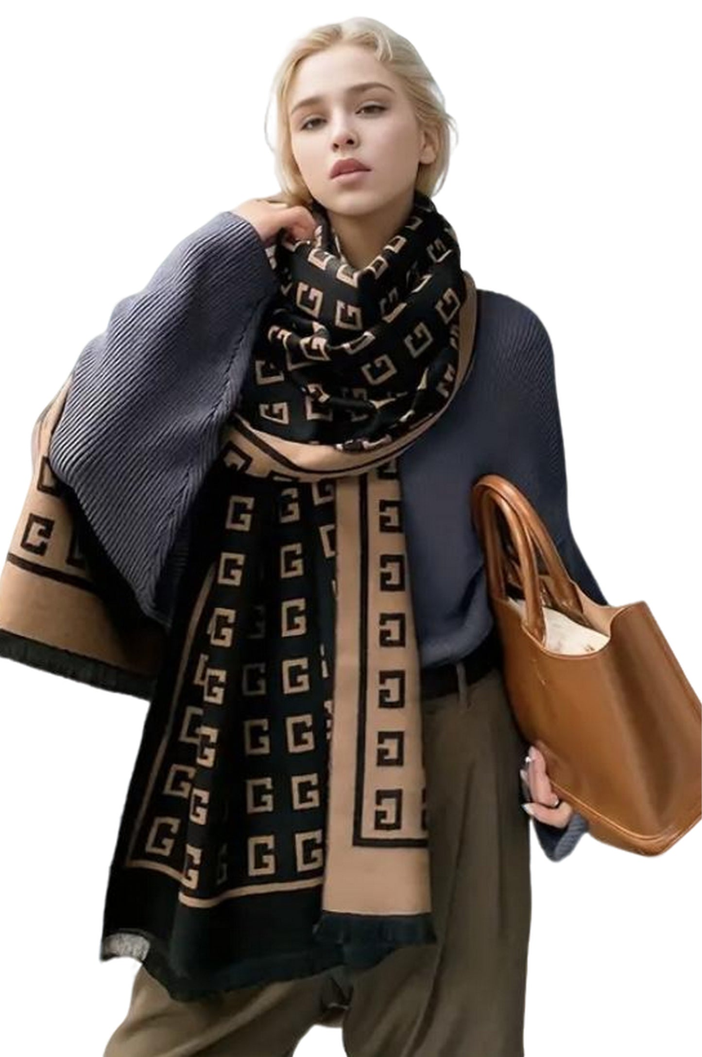 Ultra-Long Luxurious Faux Cashmere Scarf