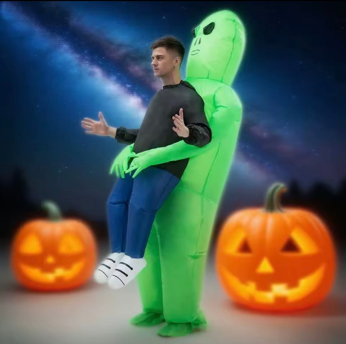 Halloween Scary Green Alien Monster Inflatable Cosplay Costume