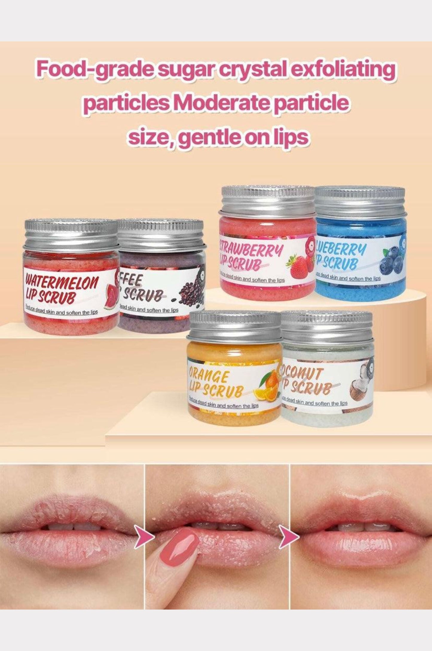 6 Bottles Lip Scrub