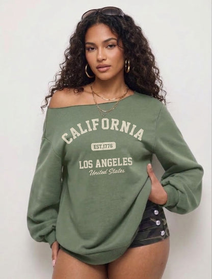 California Off-Shoulder Pullover