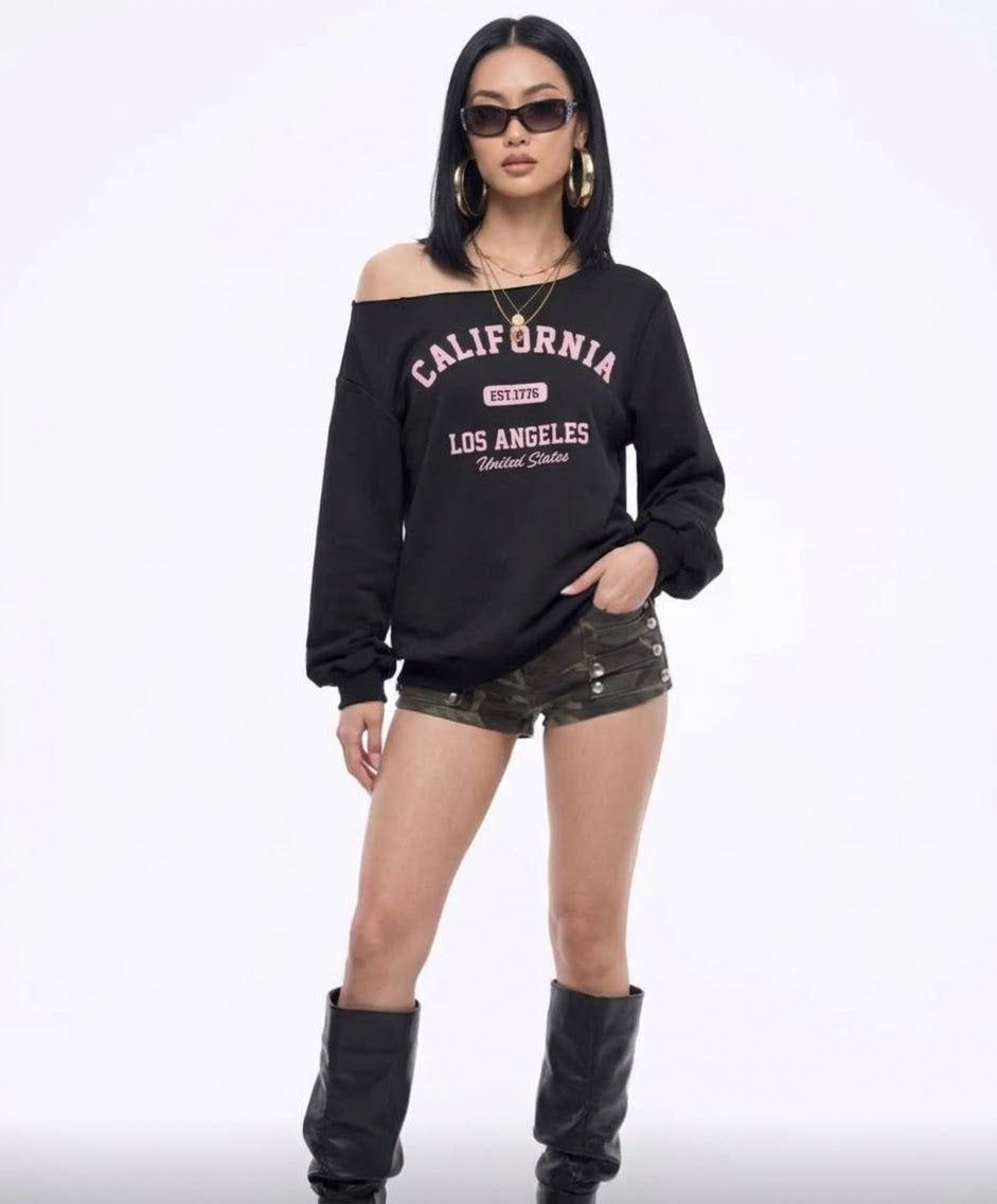 California Off-Shoulder Pullover