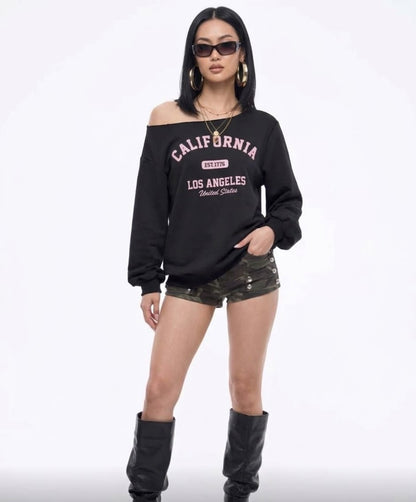 California Off-Shoulder Pullover