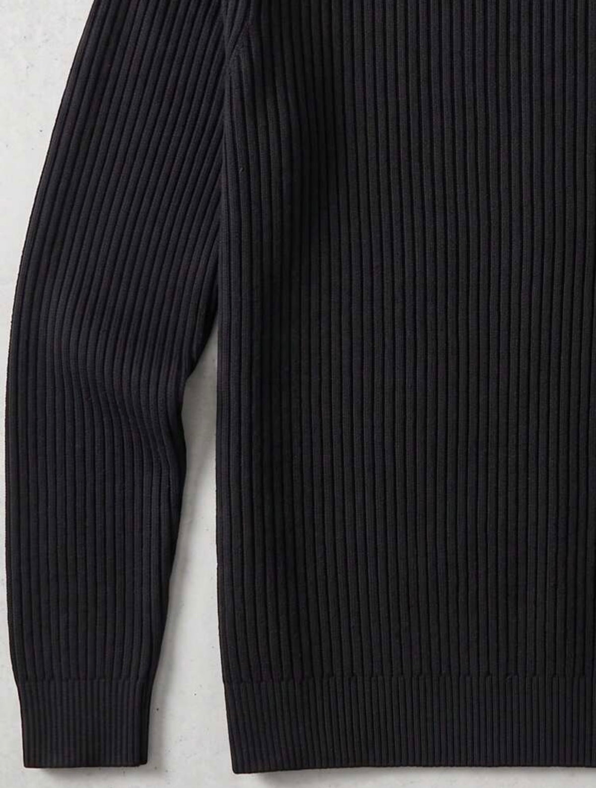 Men's Ribbed Half-High Neck Casual Knit Sweater Long Sleeve