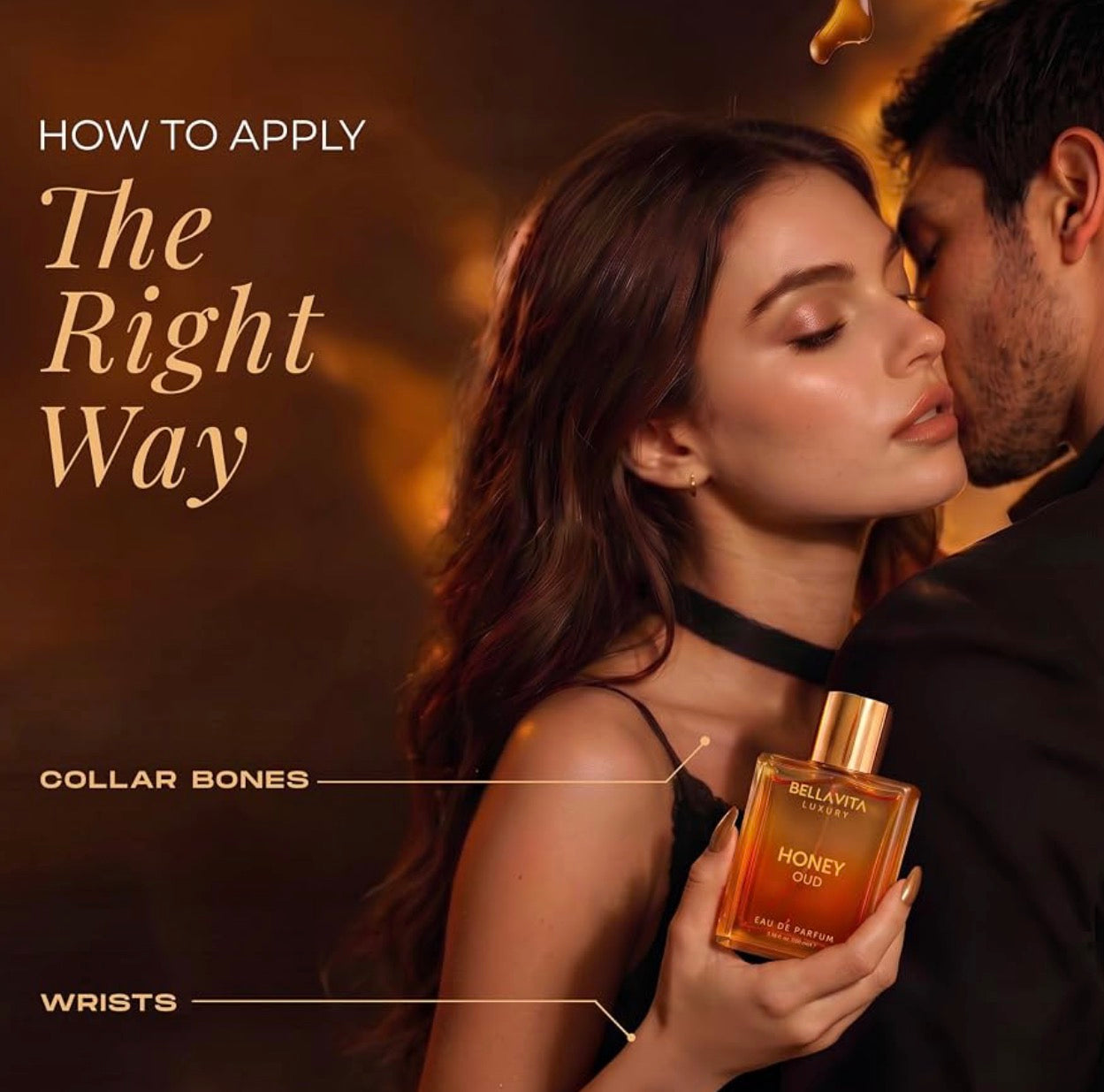 Bellavita Luxury Honey Oud Eau de Parfum | 100ml | Unisex Perfume| Honey, Oud & Amber (3.4 fl.oz.)