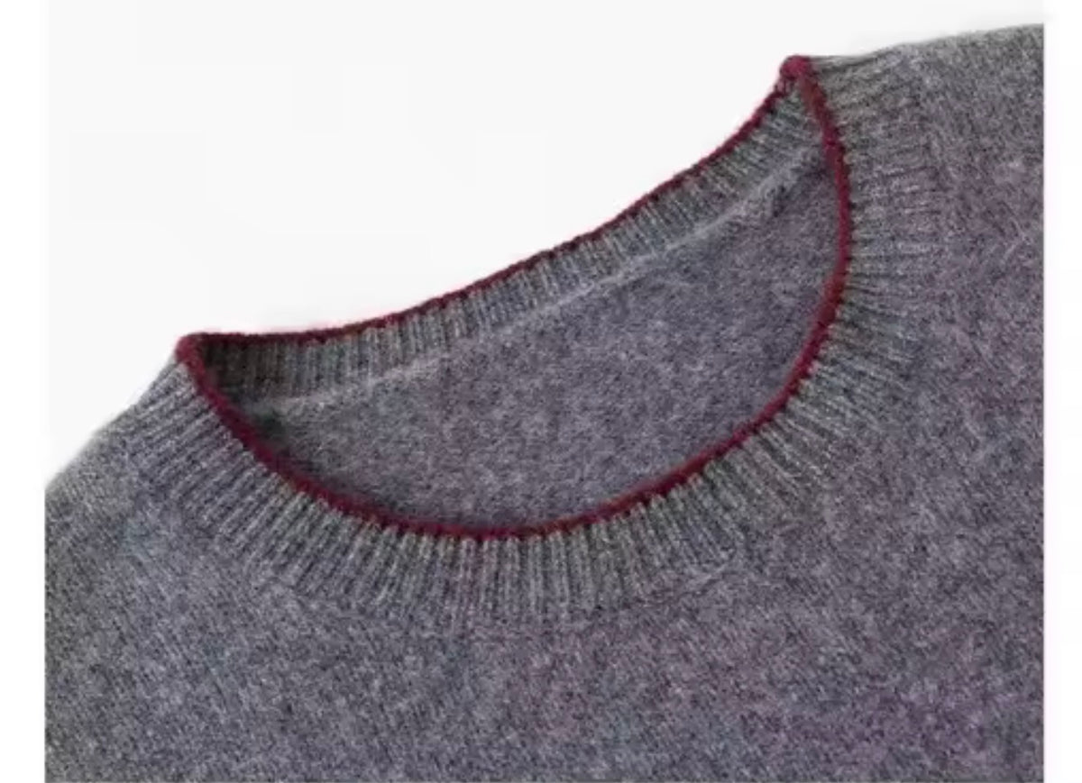 Women’s Cashmere-Feel Knit Sweater – Elegant, Loose-Fit Long Sleeve