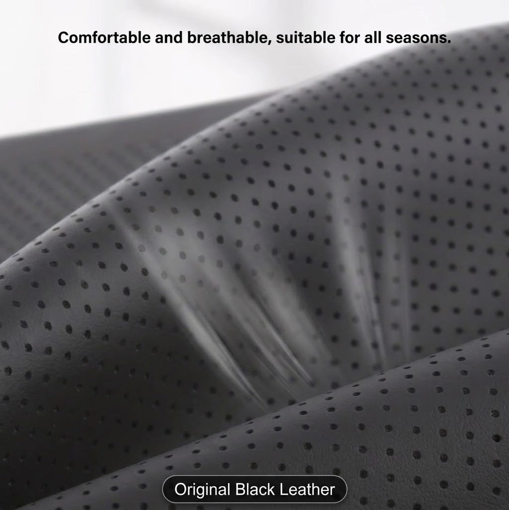 Leather Luxury Car Neck Pillow & Ergonomic Lumbar Support Cushion