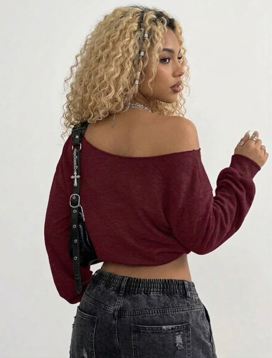 California Off-Shoulder Pullover