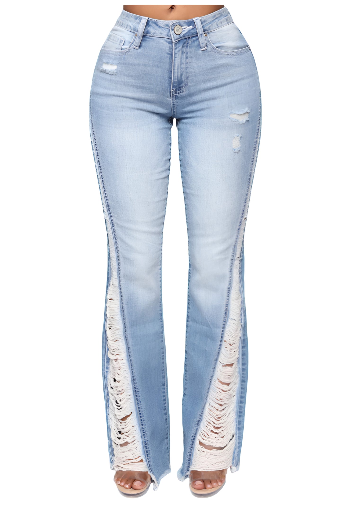 Women's Fashion Stretch Ripped Street Jeans