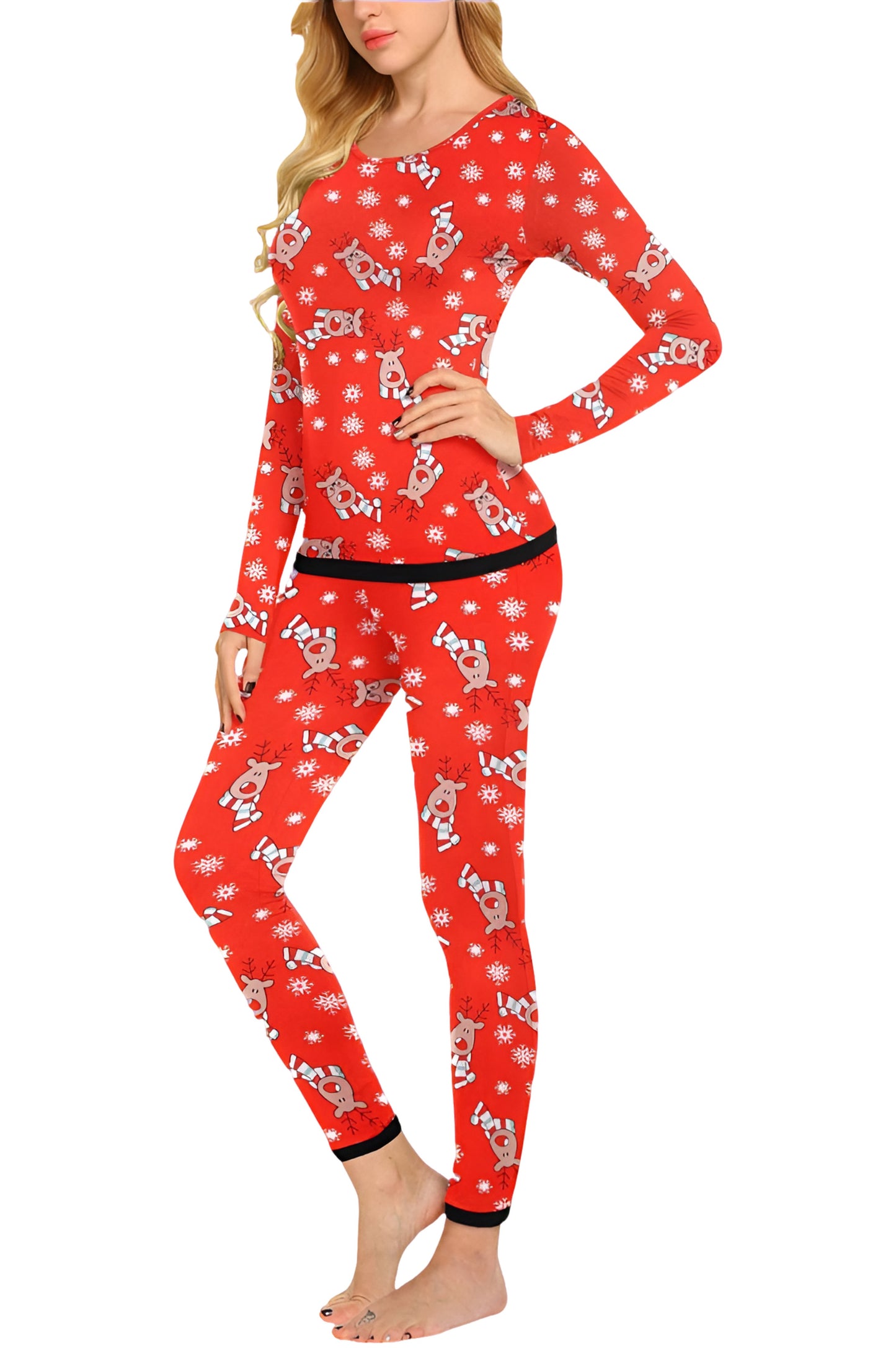 Christmas Pajamas for Women Long Johns Thermal 2 piece