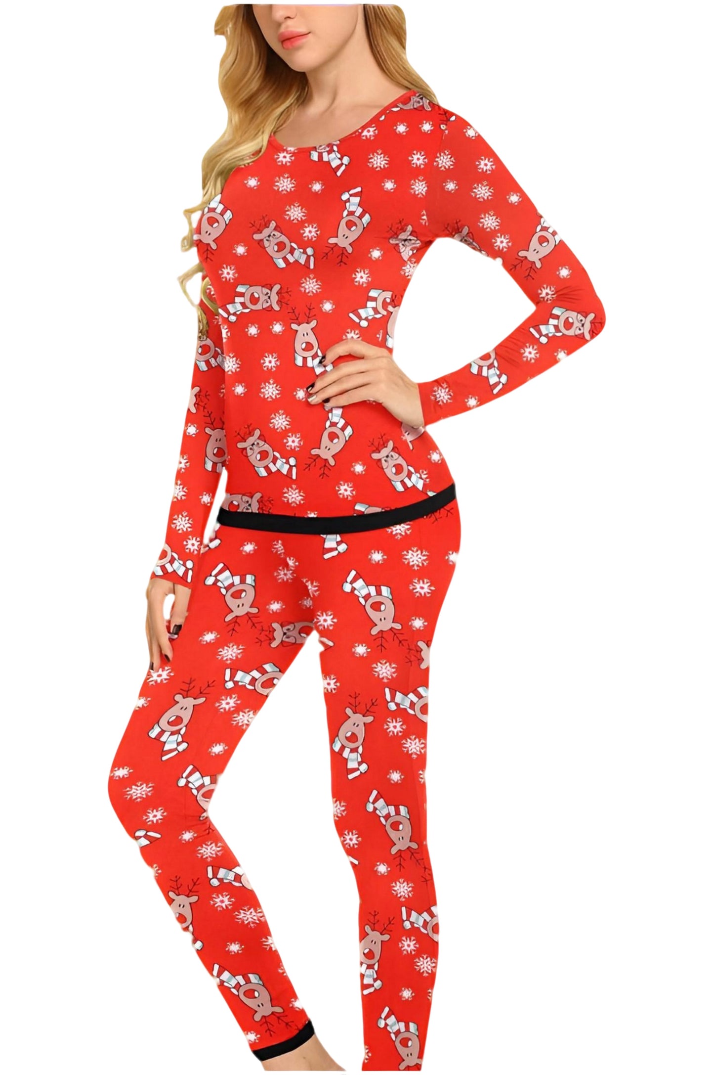 Christmas Pajamas for Women Long Johns Thermal 2 piece